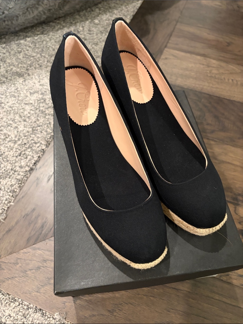 New In Box JCrew Canvas Wedge Espadrilles Sz 7.5
